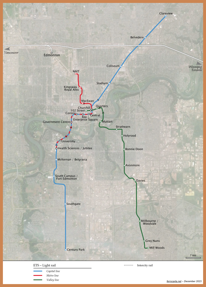 Railway Maps of Canada | Edmonton